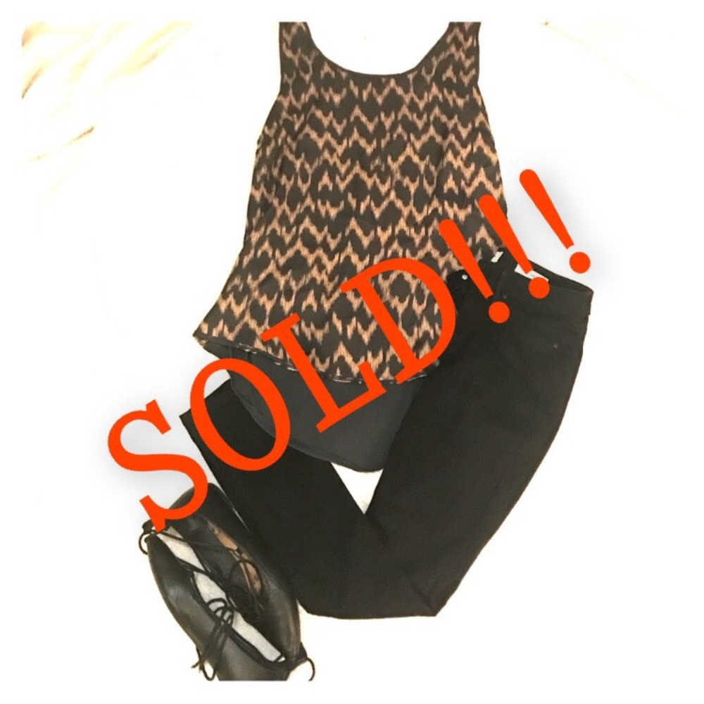 Black and gold A.N.A top